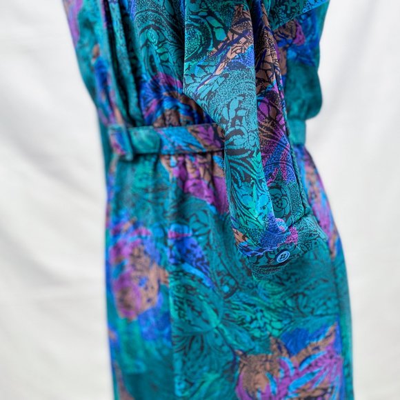 SOLD Retro Career Office Dress, Matching Belt - Picture 4 of 10